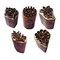 Set of 5 Floral Brass Wooden Printing Stamps - DIY Fabric, Clay, Pottery Blocks BHtag0002